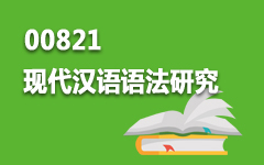 00821现代汉语语法研究