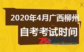 2020年4月广西柳州自考考试时间