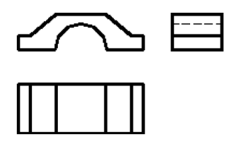 主观题作图画出立体的正面斜二轴测图