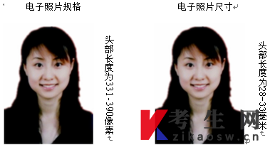 2022年四川成人高等教育本科毕业生申请学士学位外国语水平考试考生上传电子照片标准