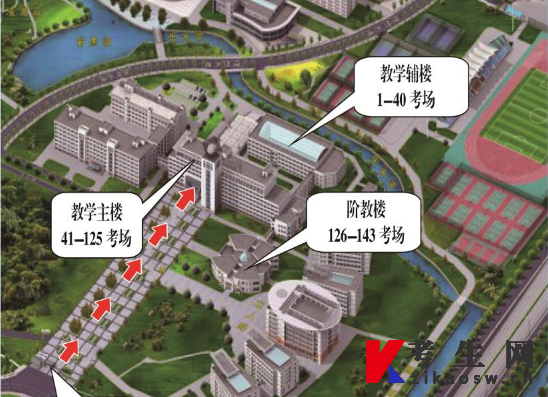 自考考场分布图