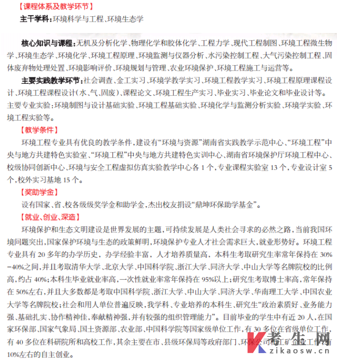 湖南农业大学专升本环境工程专业介绍