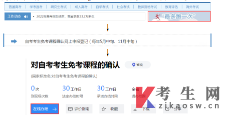 2023年下半年浙江自学考试课程免考办理考生指南