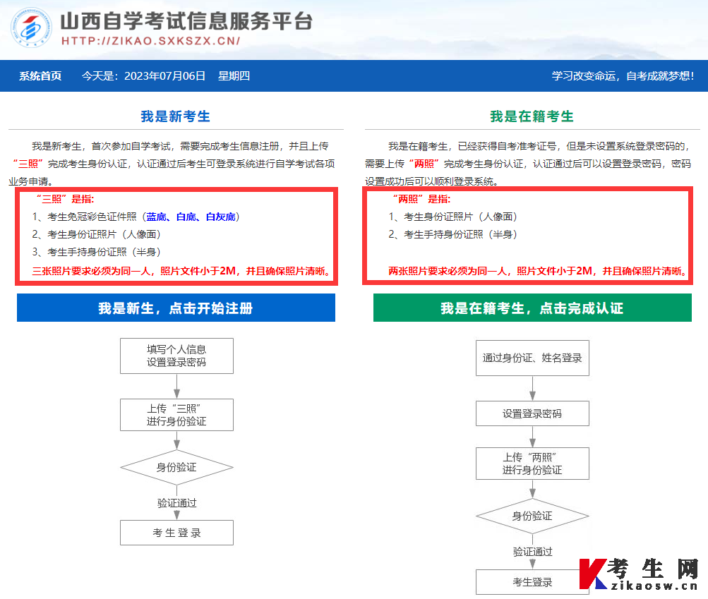 2023年10月山西自考报名照片要求 2023年10月山西自考报名照片要求
