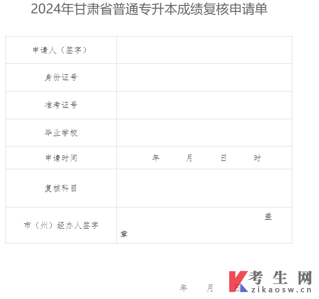 2024年甘肃普通高校高职(专科)升本科统一考试成绩查询和志愿填报等有关事宜公告