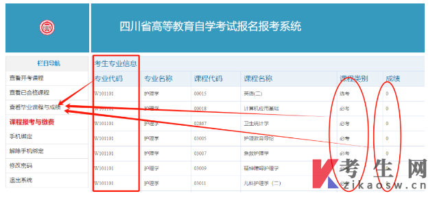 四川自学考试网上注册及课程报考系统操作指南