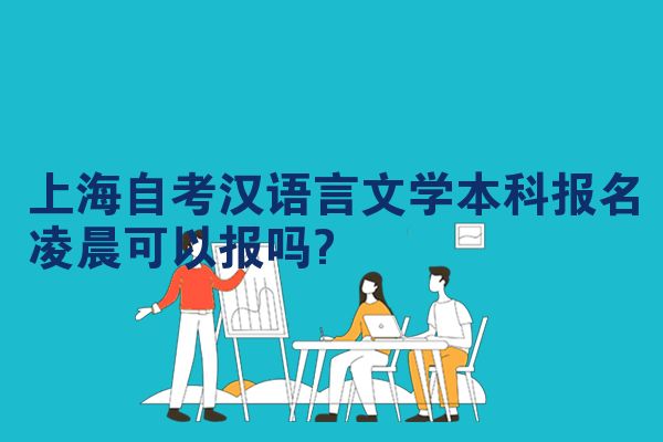 上海自考汉语言文学本科报名凌晨可以报吗?
