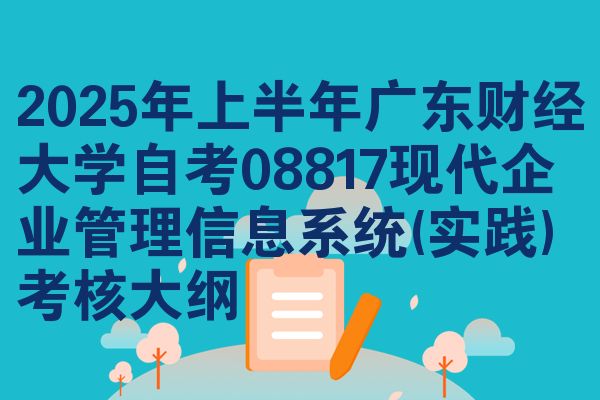 2025年上半年广东财经大学自考08817现代企业管理信息系统(实践)考核大纲