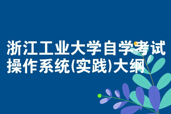 浙江工业大学自学考试操作系统(实践)大纲