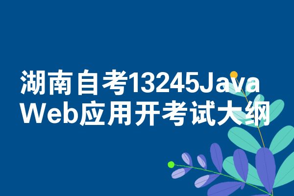 湖南自考13245Java Web应用开考试大纲