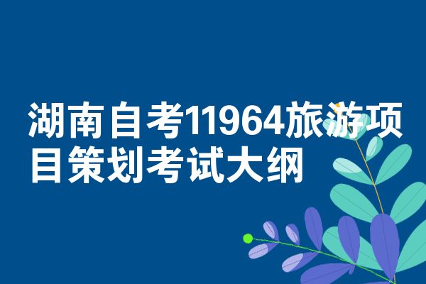 湖南自考11964旅游项目策划考试大纲