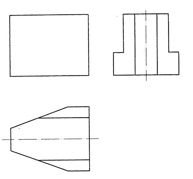 【组合作图题】<br />已知立体的俯视图和左视图，画全主视图。