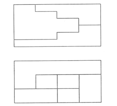 组合体作图题(本大题共2小题，每小题9分。共18分)<br />请在答题卡.上作答。<br />补绘阶梯的左视图(虛线不能省略)。