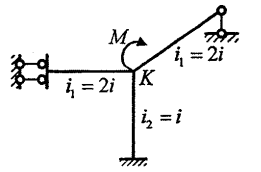 图示结构，若使K结点产生顺时针方向的单位转角，M=________.