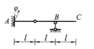 图示结构，C点的竖向位移(向上为正)等于（）