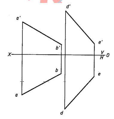 【点线面作图题】已知等霞三角形CDE的底边DE，顶点C在直线AB上，完成等<br />腰三角形CE的两面投影。