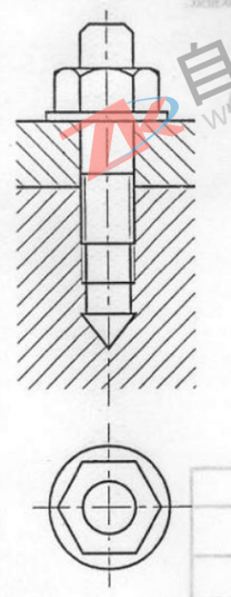 【视图、剖视作图题】根据形体的V面投影和2 -2剖面图,补绘1 -1剖面图(用篷伸出墙面宽度与台阶栏板同宽)。