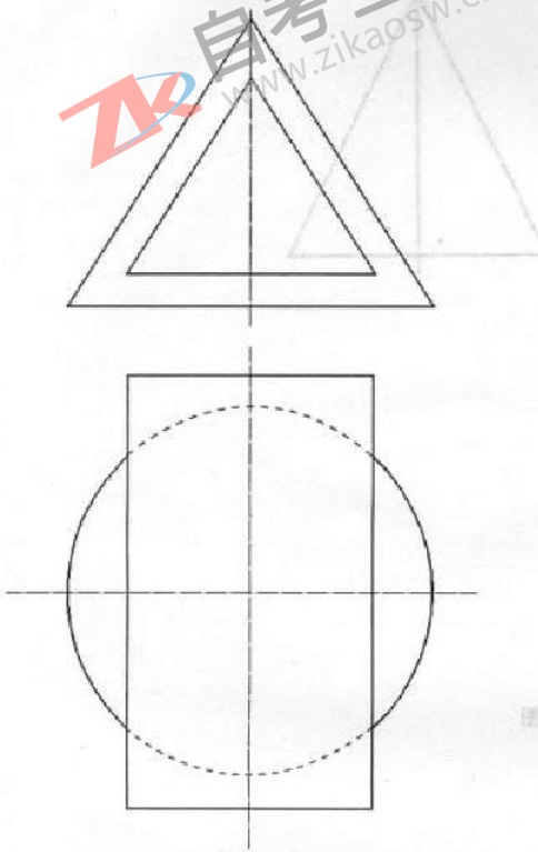 【相贯线作图题】求三棱柱与圆锥的表面交线。