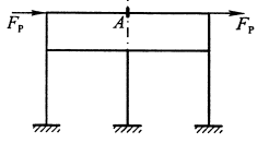 图示对称结构，截面A的内力中 （）
