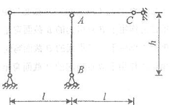 图示结构，线膨胀系数为α，AB杆温度上升T度，其它各杆温度不变，由此产生 <br />的C点竖向位移(向上为正)等于 （）