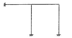 考虑轴向变形，用矩阵位移法求解图示刚架其结点位移编码个数为 ( )