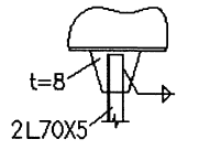 图示连接，角钢肢背、肢尖处角焊缝的最大焊脚尺寸分别为（）