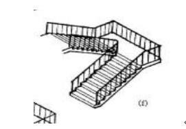 下面图中显示的楼梯形式是（）。