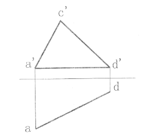 【点线面作图题】求三角形ABC的实型。(方法不限)。