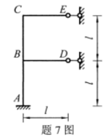 图示结构（各杆EI=常数)，力矩分配系数μ&lt;sub&gt;CB&lt;/sub&gt;等于（ ）
