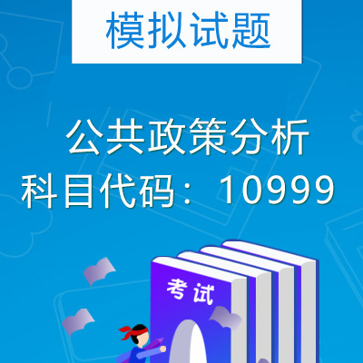 10999公共政策分析模拟试题