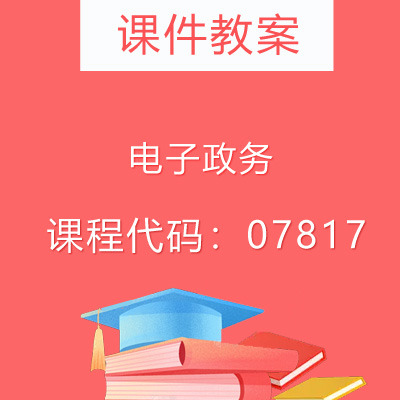 07817电子政务课件教案