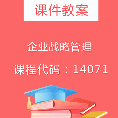 14071企业战略管理课件教案