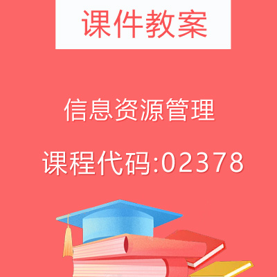 02378信息资源管理课件教案