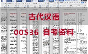 自考古代汉语复习资料_00536自考考试资料购买》封面图