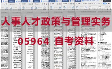 自考人事人才政策与管理实务复习资料_05964自考考试资料购买》封面图