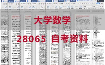 自考大学数学复习资料_28065自考考试资料大全》封面图