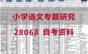 自考小学语文专题研究复习资料_28068自考考试资料大全》封面图