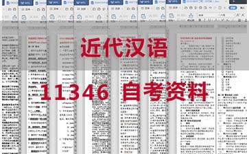 自考近代汉语复习资料_11346自考考试资料购买》封面图