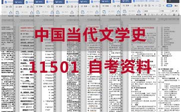 自考中国当代文学史复习资料_11501自考考试资料购买》封面图