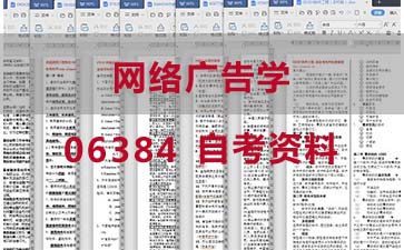 自考网络广告学复习资料_06384自考考试资料购买》封面图