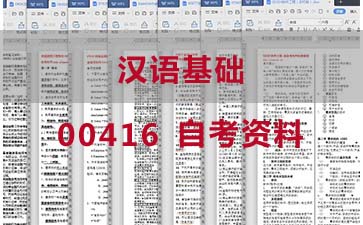 自考汉语基础复习资料_00416自考考试资料购买》封面图