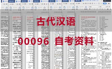 自考古代汉语复习资料_0096自考考试资料大全》封面图
