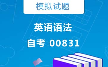 00831英语语法自考模拟试题购买》封面图