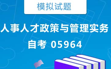 05964人事人才政策与管理实务自考模拟试题购买》封面图