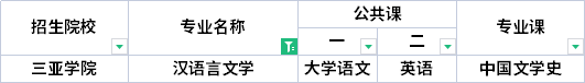 海南专升本2022年汉语言文学专业考试科目
